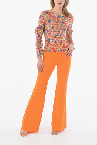 Ruffle Lace Floral Printd Top
