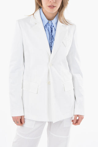 Cotton Twill Two Button Blazer