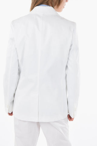 Cotton Twill Two Button Blazer