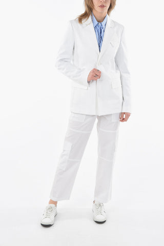 Cotton Twill Two Button Blazer