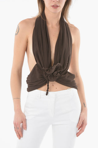 Pleated Top with Bow