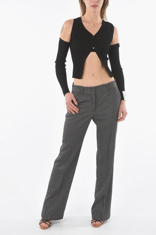 Maglia Cold-Shoulder con Top Interno Removibile
