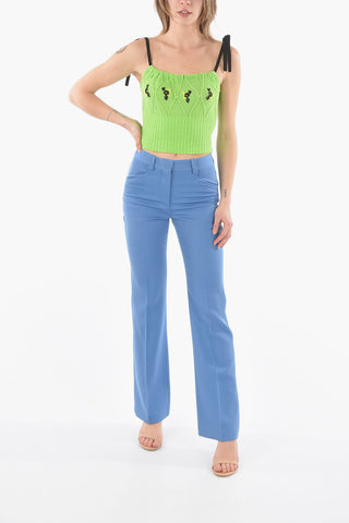 Argyle Crop Top with knotted Straps