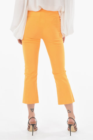 Pantaloni LEO Crop a Tinta Unita 