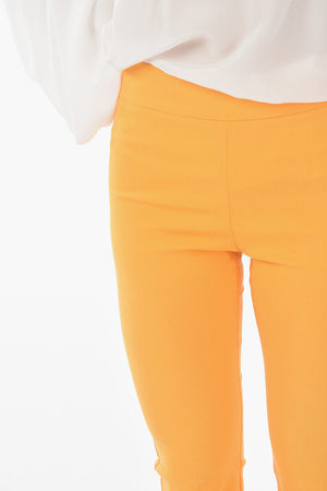 Pantaloni LEO Crop a Tinta Unita 