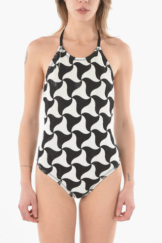 Backless CRINKLE WAVY Swimsuit