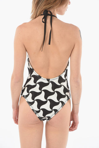 Backless CRINKLE WAVY Swimsuit