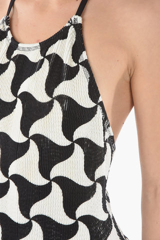 Backless CRINKLE WAVY Swimsuit