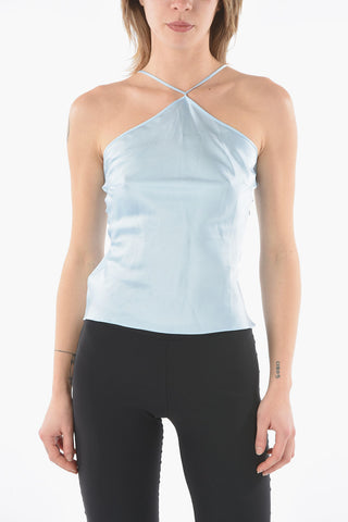 Halter Neck Satin Top