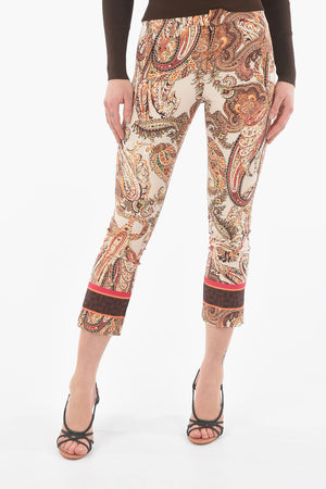 Cropped Pants SAMARCANDA with Paisley Print