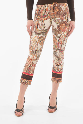 Cropped Pants SAMARCANDA with Paisley Print