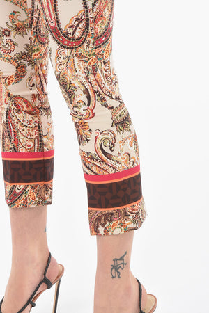 Cropped Pants SAMARCANDA with Paisley Print