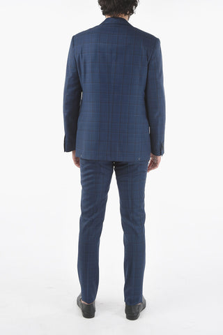 windowpane check virgin wool MANTUA notch lapel 2-button suit