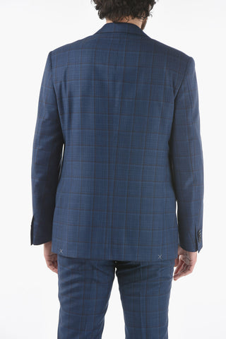 windowpane check virgin wool MANTUA notch lapel 2-button suit