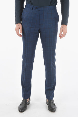 windowpane check virgin wool MANTUA notch lapel 2-button suit