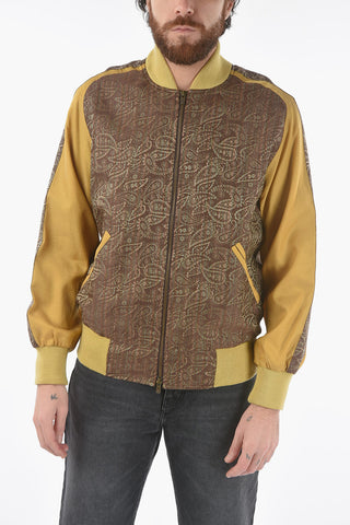 Paisley Patterned Bomber with Zip Closure