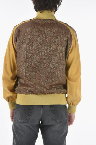 Paisley Patterned Bomber with Zip Closure