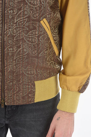 Paisley Patterned Bomber with Zip Closure