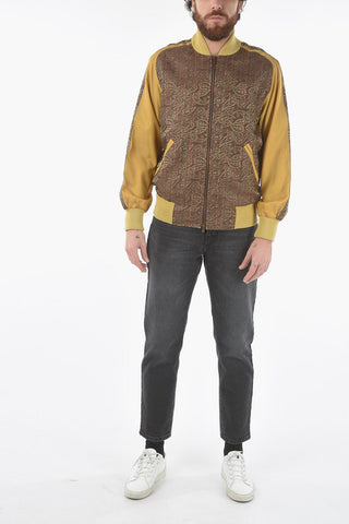 Paisley Patterned Bomber with Zip Closure