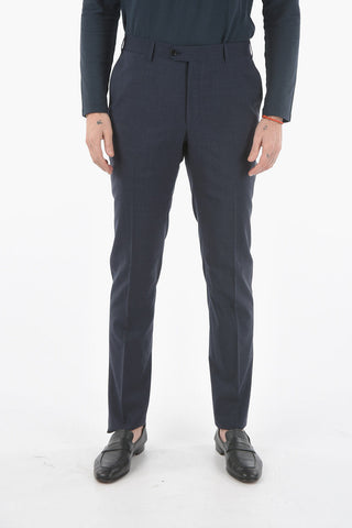 Micro houndstooth virgin wool MANTUA side vents 2-button suit