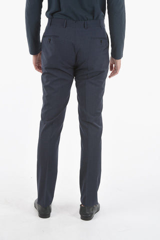 Micro houndstooth virgin wool MANTUA side vents 2-button suit
