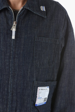 Denim Jacket with Zip Closure