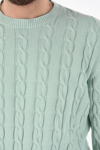 Cable Knit Crew-neck Sweater