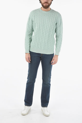 Cable Knit Crew-neck Sweater