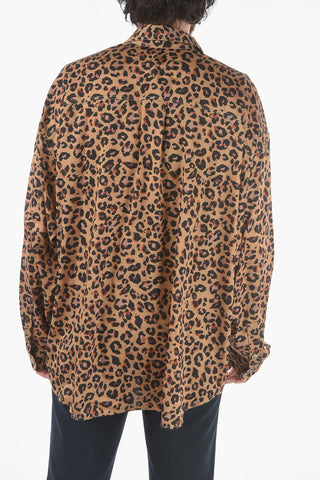 Camicia DONA ANA Oversized a Fantasia Animalier con Doppio Taschino