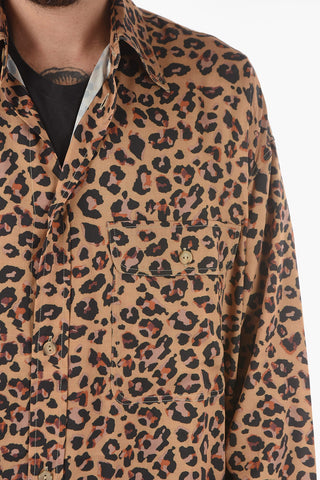 Camicia DONA ANA Oversized a Fantasia Animalier con Doppio Taschino