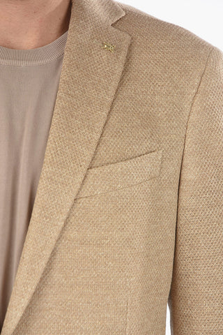 CC COLLECTION flax RIGHT patch pocket 2-button blazer