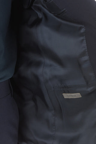 virgin wool MANTUA belt loops 2-button suit