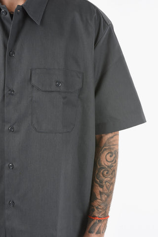 Short Sleeves Oversized Shirt with Double Breast Pocket