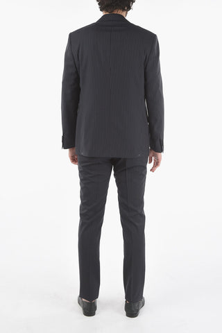 pinstriped side vents notch lapel MANTUA 2-button suit