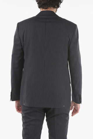 pinstriped side vents notch lapel MANTUA 2-button suit