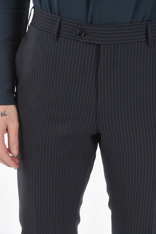 pinstriped side vents notch lapel MANTUA 2-button suit