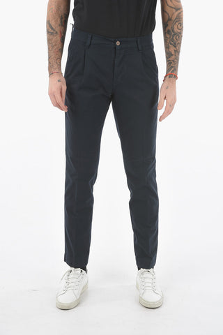 Regular Waist Single Pleated Pants with Belt Loops
