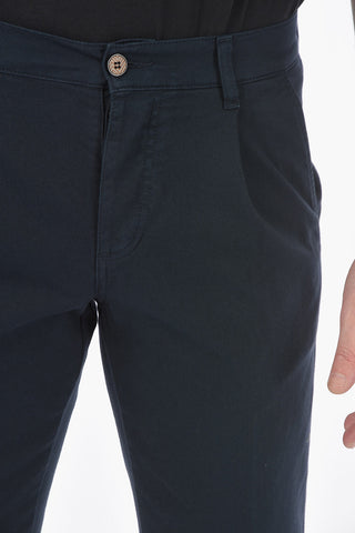 Regular Waist Single Pleated Pants with Belt Loops