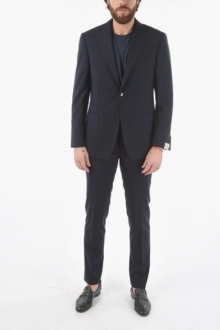 virgin wool MANTUA side vents notch lapel 2-button suit