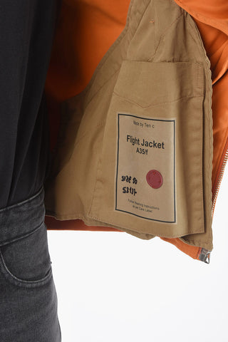 Bomber a Tinta Unita con Chiusura Zip
