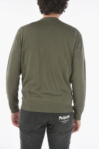 Cardigan Leggero in Cotone e Lino con collo a V