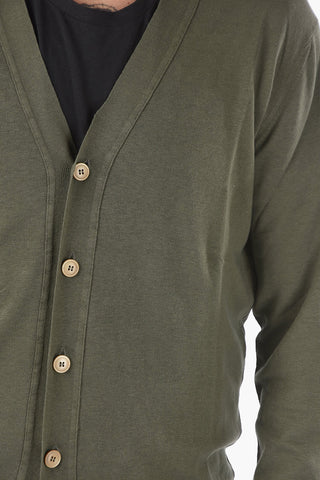 Cardigan Leggero in Cotone e Lino con collo a V