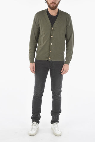 Cardigan Leggero in Cotone e Lino con collo a V