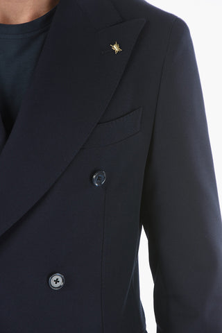 CC COLLECTION peak lapel flap pocket REWARD double-breasted blazer