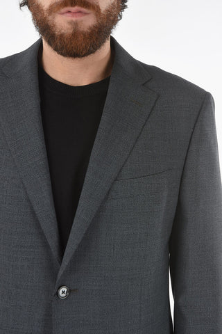 virgin wool side vents notch lapel 2-button suit