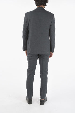virgin wool side vents notch lapel 2-button suit