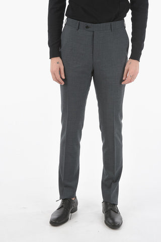 virgin wool side vents notch lapel 2-button suit