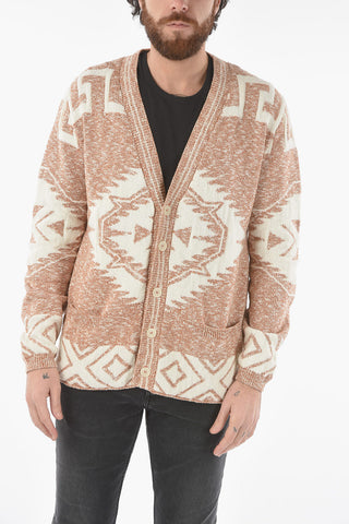 Jacquard Azteco Motif Cardigan