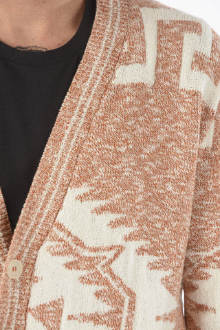 Jacquard Azteco Motif Cardigan