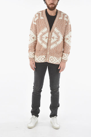 Jacquard Azteco Motif Cardigan